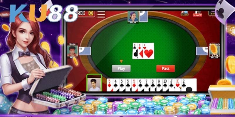 Tiến lên tại game bài KU88 tạo thiện cảm bởi luật chơi đơn giản